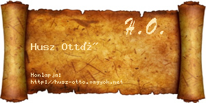 Husz Ottó névjegykártya